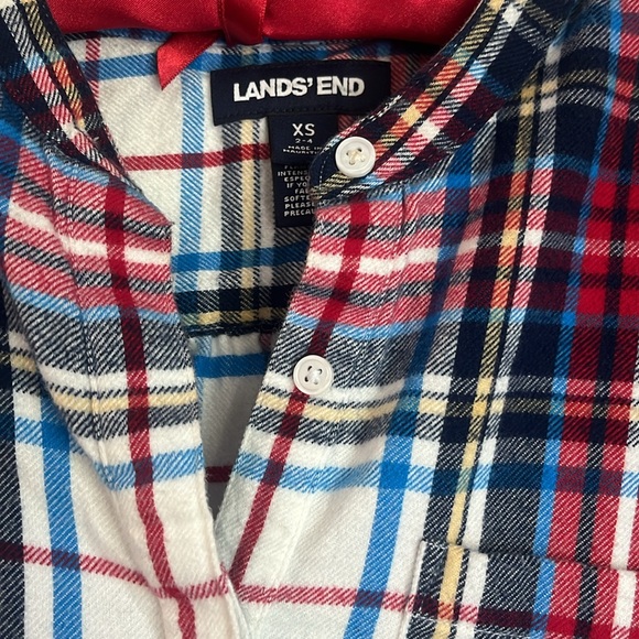 Land’s End Multicolored flannel top size Small - Picture 4 of 8